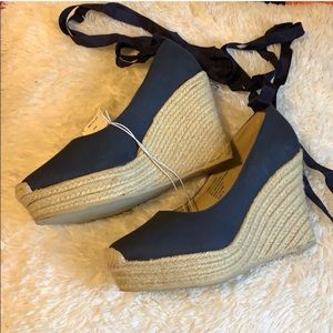 Blue Wedge Heels BRAND NEW Target size 9 heels